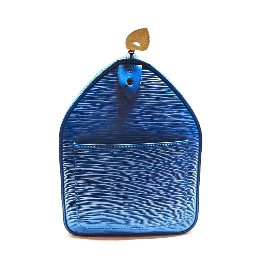 Louis Vuitton Epi 35 Speedy leather Blue Tote - Picture 10 of 13